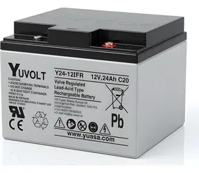 Yuasa YUVOLT Y24-12FR / Olověný akumulátor / VdS / FR / 12V / 24Ah / M5