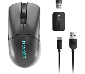 Lenovo Legion M600s šedá / Herní myš / Drátová i bezdrátová / 19 000 DPI / Bluetooth 5.0 / RGB