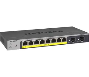Netgear GS110TPv3 / Switch / 8x GE PoE+ / 55W budget / Smart Managed Pro / Fanless