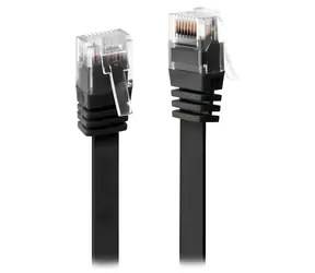 XtendLan černá / Patch kabel / Cat6 UTP / 0,5 m / plochý