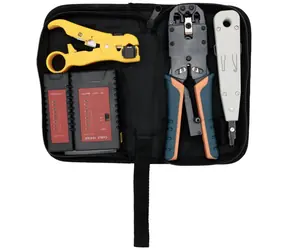 XtendLan LAN Kit / Sada instalačních nástrojů / Krimpovací kleště RJ45-12-11-10 / Odizolovávač / Narážeč / Tester
