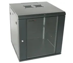 XtendLan 18U 600x600 / Nástěnný rozvaděč / jednodílný, rozložený / skleněné dveře
