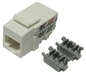 XtendLan Keystone Jack RJ45 CAT6 bílá / Keystone modul / UTP / 90° / narážení shora