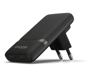 PATONA Slim černá / Nabíječka / GaN / 2x USB-C / PD 65W / QC3.0