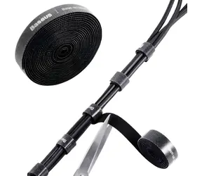 Baseus BSU9020 černá / Organizér kabelů / Velcro pásek / 50 cm