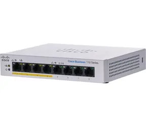Cisco CBS110-8PP-D-EU / Desktop Switch / 8-Port Gigabit / 4x PoE / Fanless