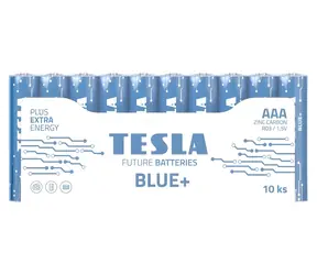 Tesla BLUE+ Zinc Carbon / Baterie mikrotužková AAA (R03) / 10 ks / fólie