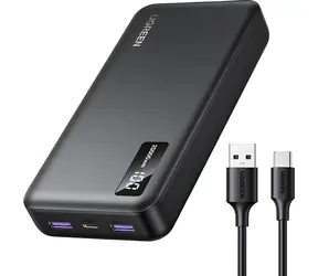Ugreen PB312 šedá / Powerbanka / 20000mAh / USB-C / rychlé nabíjení / LED displej