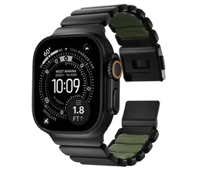 Nomad Stratos Band černá/zelená / Řemínek / Pro Apple Watch 45/46/49mm / Titan a FKM