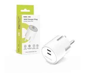 Mobile Origin PW33 bílá / Nabíječka / 30W / GaN / 2x USB-C
