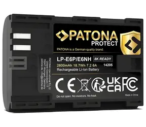 PATONA LP-E6P/LP-E6NH Protect / Baterie pro foto / 2600mAh / 6A / Li-Ion / Canon EOS R5 Mark II
