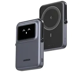 Ugreen UNO černá / Bezdrátová powerbanka / 10000mAh / TFT displej