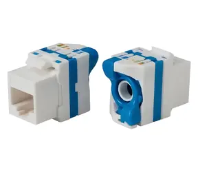 XtendLan Keystone RJ45 CAT6 bílá / UTP zásuvka / uzamykatelná / instalace bez nástrojů