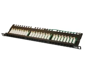 XtendLan Patch panel 19" / UTP / 24 portů / Cat6 / LSA / 0,5U / černý