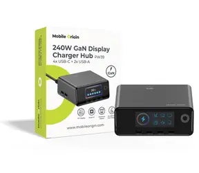 Mobile Origin PW39 / Nabíječka s TFT displejem / 240W GaN / 4x USB-C + 2x USB-A