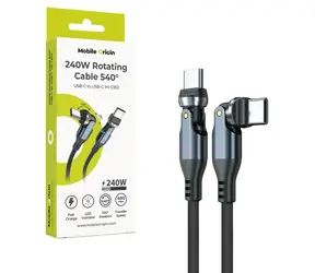 Mobile Origin CB12 / Rotační kabel USB-C na USB-C / 540° konektor / 240W / 1m