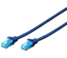 Digitus DK-1512-005/B modrá / Patch kabel / Cat5e / U/UTP / PVC / 0,5 m