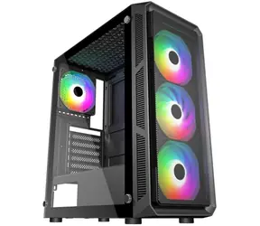 VeinX Hermes Mesh ARGB VX-HE19A černá / Skříň / Mid Tower / Tvrzené sklo / ATX, micro-ATX / 4× ARGB ventilátor
