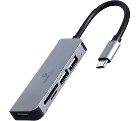 Gembird UHB-CM-CRU3P1U2P2-01 / USB-C hub / 3x USB-A / Čtečka SD/microSD