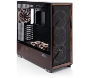 Antec Flux Pro Noctua Edition černá/dřevo / Skříň / E-ATX / 6x ventilátor Noctua / 2x USB-C / tvrzené sklo