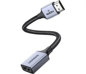 Ugreen 15518 černá / Kabel HDMI (M) - HDMI (F) / 0,15 m