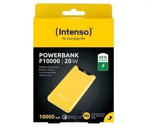 Intenso F10000 žlutá / Powerbanka / 10000 mAh / USB-C PD / USB-A QC3.0 / 20W
