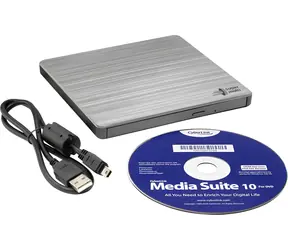 Hitachi-LG GP60NS60 stříbrná / Externí vypalovací mechanika / slim / DVD+-RW / M-Disc / USB 2.0