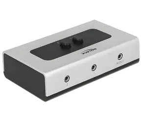 Delock jack 3.5 mm 2 port šedočerná / Přepínač / ruční / obousměrný