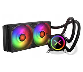 Krux HydroX 240 ARGB černá / AIO vodní chladič CPU / 2x 120 mm / 600-1800 RPM / AMD + Intel