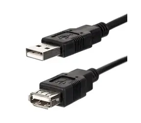 USB prodlužovací kabel A/A 3 m černý / Kabel / USB 2.0 / 480 Mb/s