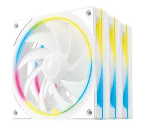 DEEPCOOL FL12R SE bílá / Ventilátor / Sada 3 kusy / 120 mm / Reverzní / ARGB / PWM