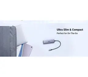 UGREEN CM511 6v1 USB-C stříbrná / USB Hub / HDMI / 3x USB-A 3.2 Gen2 / čtečka SD/TF karet