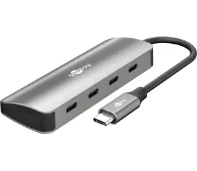 Goobay Slim USB-C hub šedá / Rozbočovač / 4 porty / USB 3.2 Gen 2 10 Gb/s