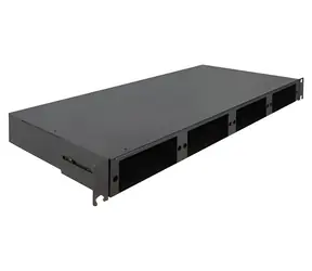 Delock 19" LWL HD Patch panel černá / Patch panel / 1U / HD kazety nebo optické adaptéry / max. 144 vláken