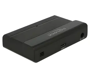 DeLock USB Hub 4portový černá / USB hub / 4x USB-A / USB 3.2 Gen 2 (10 Gbps) / napájecí adaptér