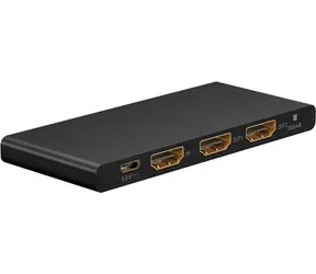Goobay HDMI 1 na 2 černá / Rozbočovač / 4K 60Hz / HDCP 2.2