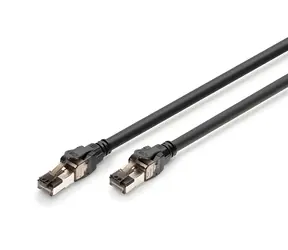 Digitus Cat 8.1 S/FTP černá / Patch kabel / 5 m / 40 Gbit/s / LSOH