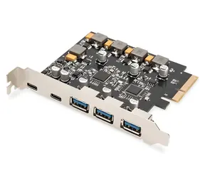Digitus DS-30222 / PCIe řadič / 2x USB-C / 3x USB A / USB 3.2 Gen 2