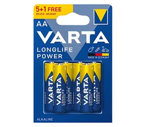 Varta Longlife Power / Tužková baterie AA (LR6) / alkalická / 1,5 V / 6 ks