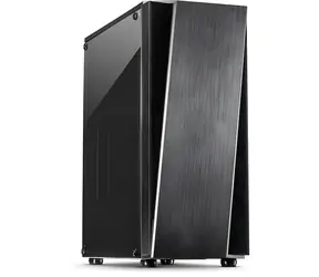 Inter-Tech T-11 TELEVEN černá / Počítačová skříň / Midi-Tower / ATX / akrylové okno / 3× 120mm přední ventilátory