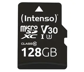 Intenso UHS-I Professional 128 GB černá / Paměťová karta microSDXC / Class 10 / UHS-I / čtení 90 MB/s / vč. SD adaptéru