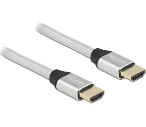 Delock 85366 stříbrná / HDMI kabel / 48 Gbps / 8K 60 Hz / 1 m / eARC