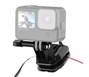 Puluz černá / Držák akční kamery na sklo motocyklu / hliník / pro GoPro, DJI, Insta360