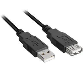 Sharkoon černá / Prodlužovací kabel / USB 2.0 A-A / 2 m