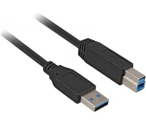 Sharkoon USB-A - USB-B černý / Kabel USB 3.0 / 3 m / 5 Gbit/s
