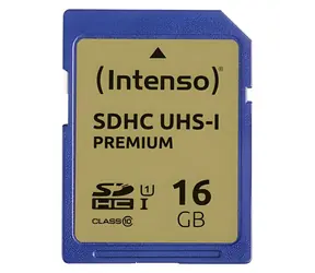 Intenso 16 GB / Paměťová karta SDHC / UHS-I / Class 10 / čtení až 45 MB/s / zápis až 10 MB/s