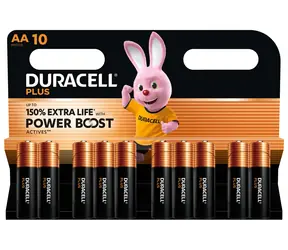 Duracell Plus AA (LR06) / Baterie / Alkalická / 1,5 V / 10 ks