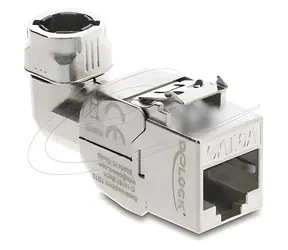 Delock Keystone modul RJ45 - LSA / Keystone modul / Cat.6A / stíněný / 90° / bez nářadí
