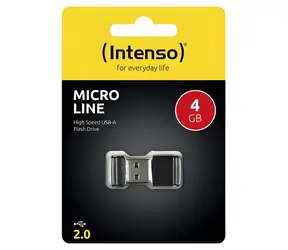 Intenso Micro Line černá / Flash disk / 4GB / USB 2.0 / R:16,5MB/s / W:6,5MB/s