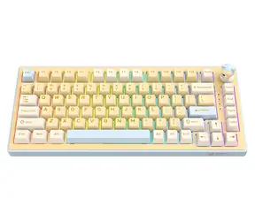 ONIKUMA MT707 žlutá / Herní klávesnice / mechanická / hot-swap / 2,4 GHz / RGB